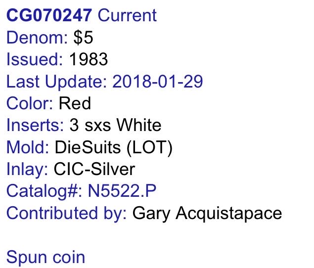 $5.00 Sands “Sands Regency “  coin collectible - Main Image 2