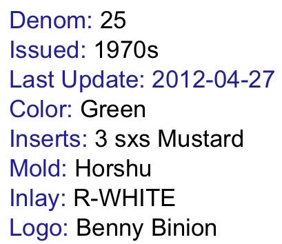 $25.00 Horseshoe Club (Las Vegas)  coin collectible - Main Image 2