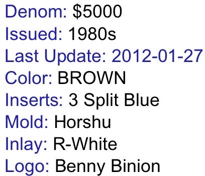 $5,000 Horseshoe Club (Las Vegas)  coin collectible - Main Image 2