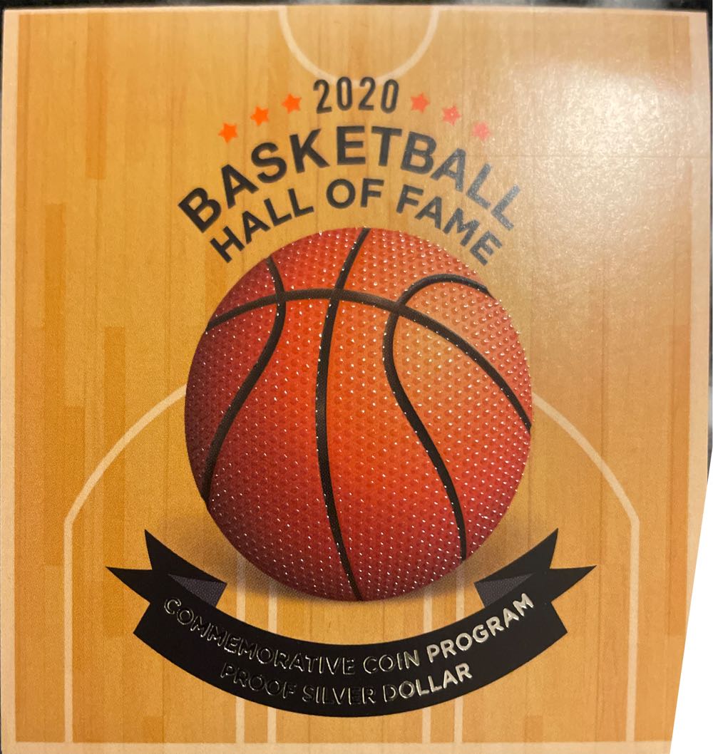 2020 Basketball Hall Of Fame Commemorative Silver Dollar P  coin collectible [Barcode 704786161411] - Main Image 3