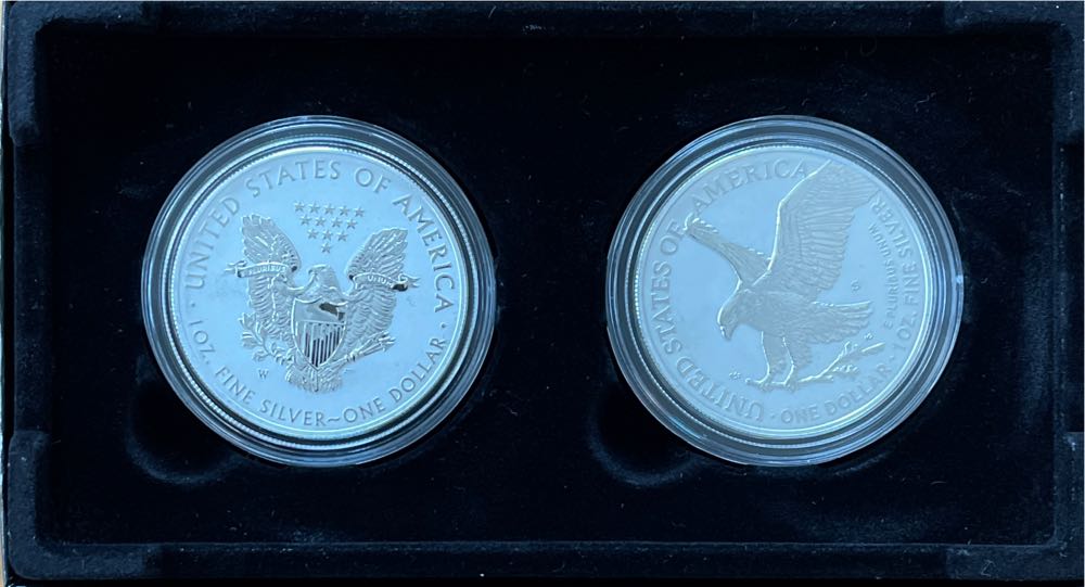 2021 American Eagle Silver Reverse PROOF 2 Coin Set Designer Edition  coin collectible [Barcode 704786260565] - Main Image 3