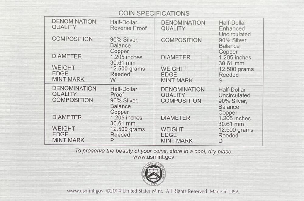 Us Mint 50th Anniversary Kennedy Half-dollar Silver Coin Collection  coin collectible [Barcode 704785581548] - Main Image 4