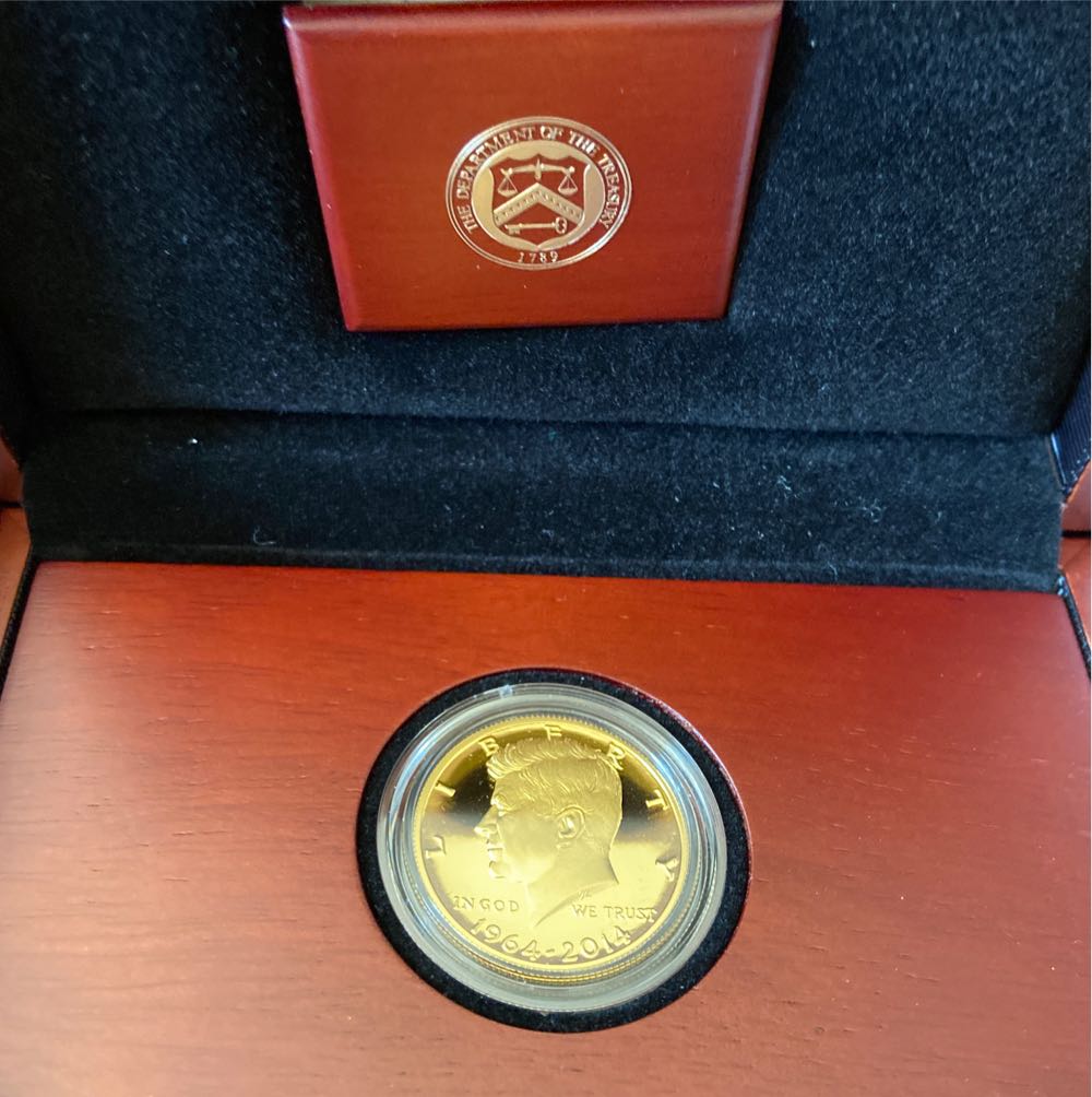 50th Anniversary Kennedy Half Dollar Gold Proof Coin  coin collectible [Barcode 704785582507] - Main Image 2
