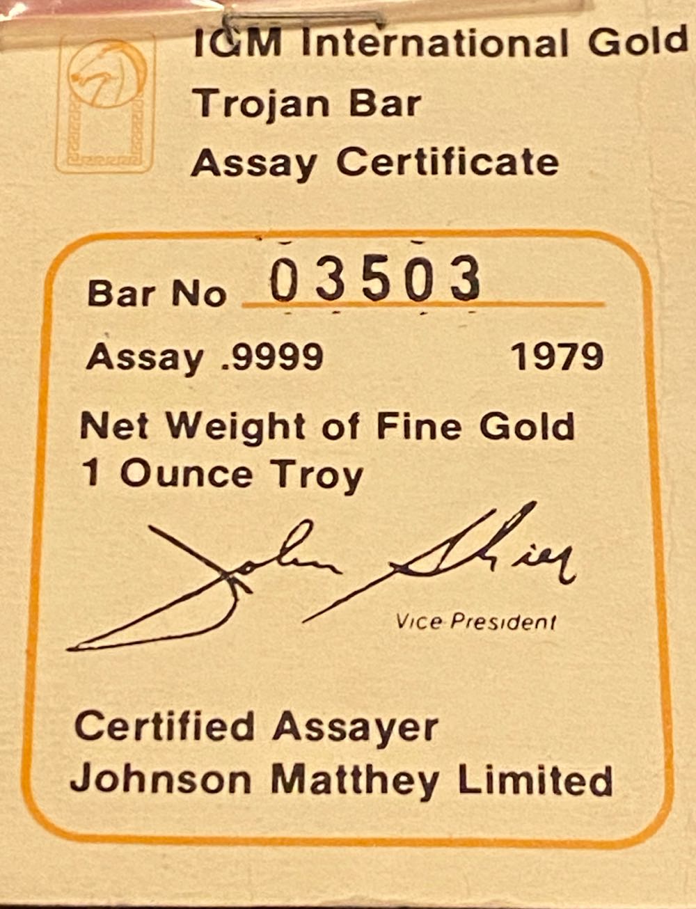 Trojan Bar/JM  coin collectible - Main Image 3