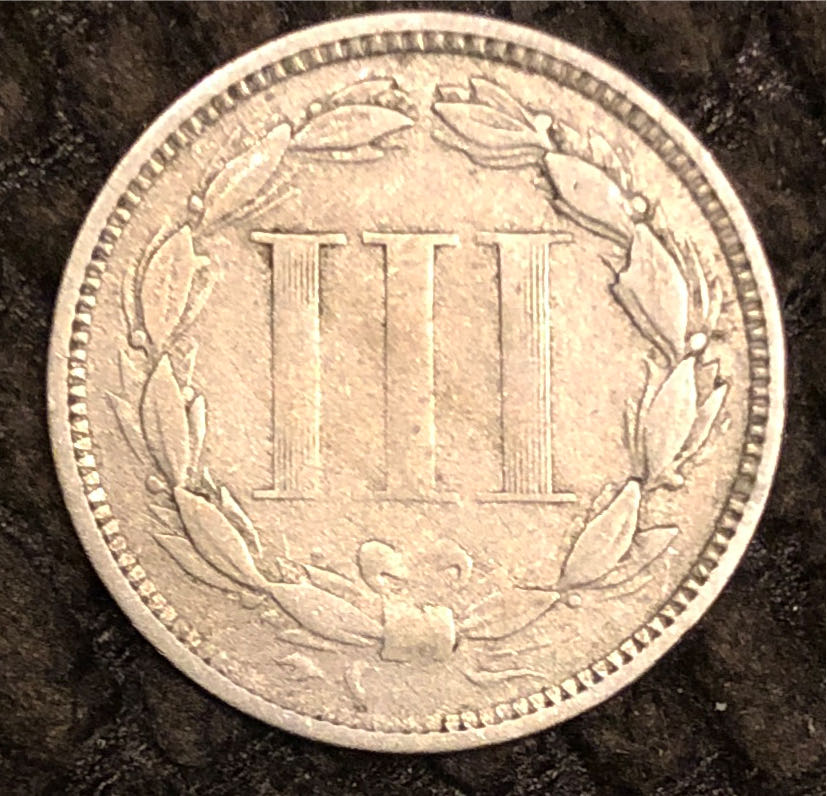 3 Cent - 1866 Nickel  coin collectible - Main Image 2