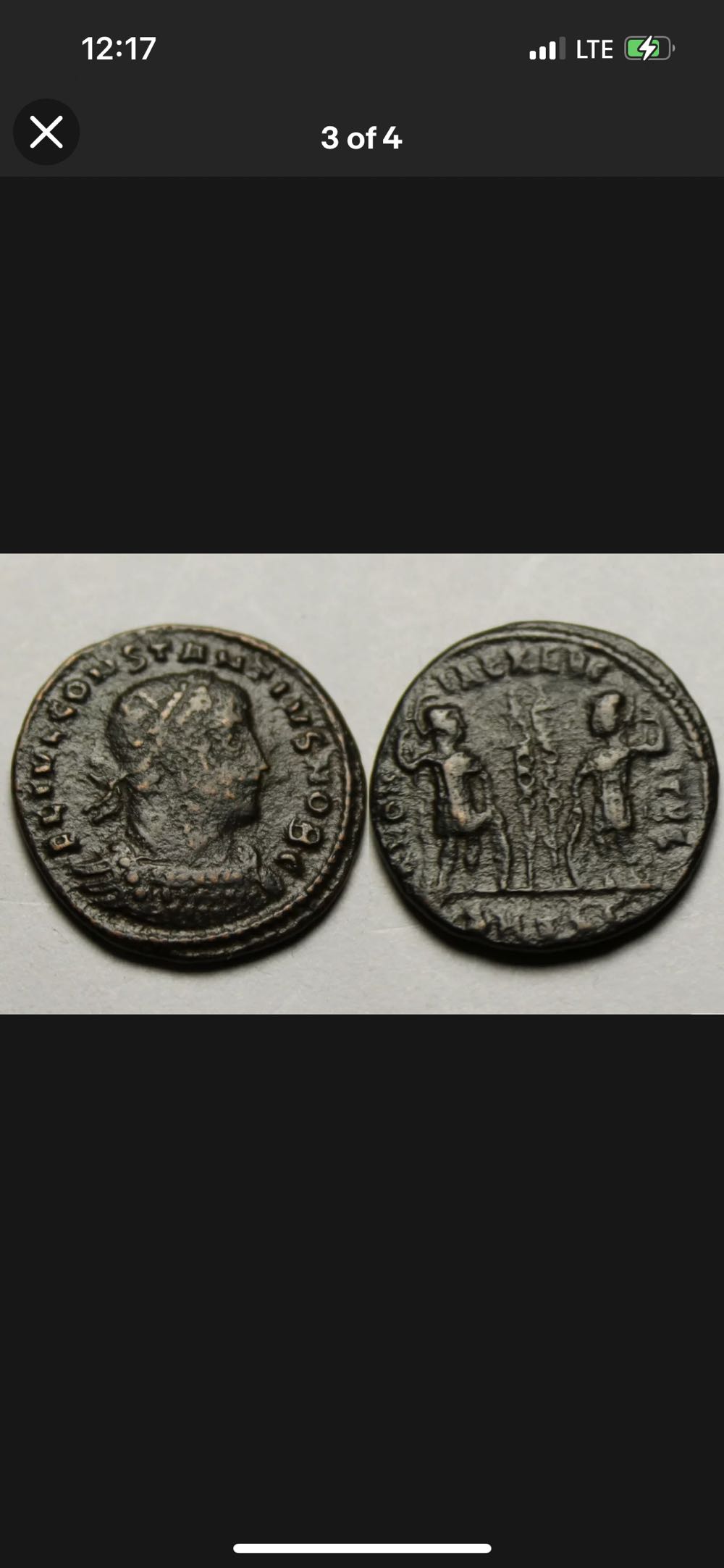 Constantius Rare ancient Roman coin Thessalonica 337AD Soldiers spears standards  coin collectible - Main Image 3