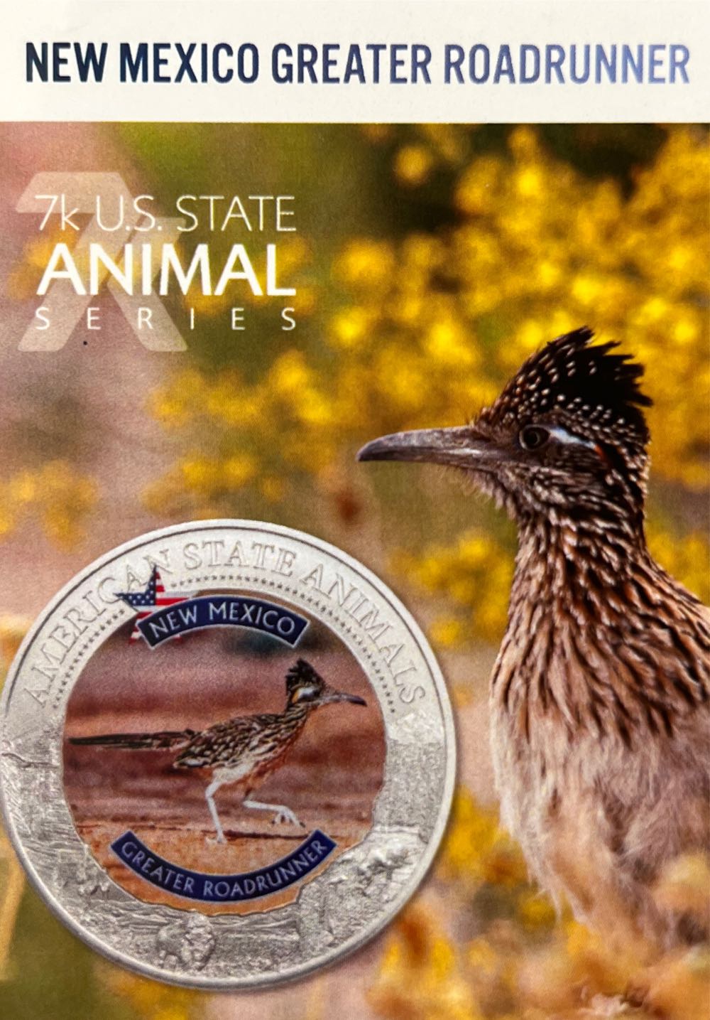 New Mexico - Greater Roadrunner  coin collectible - Main Image 3