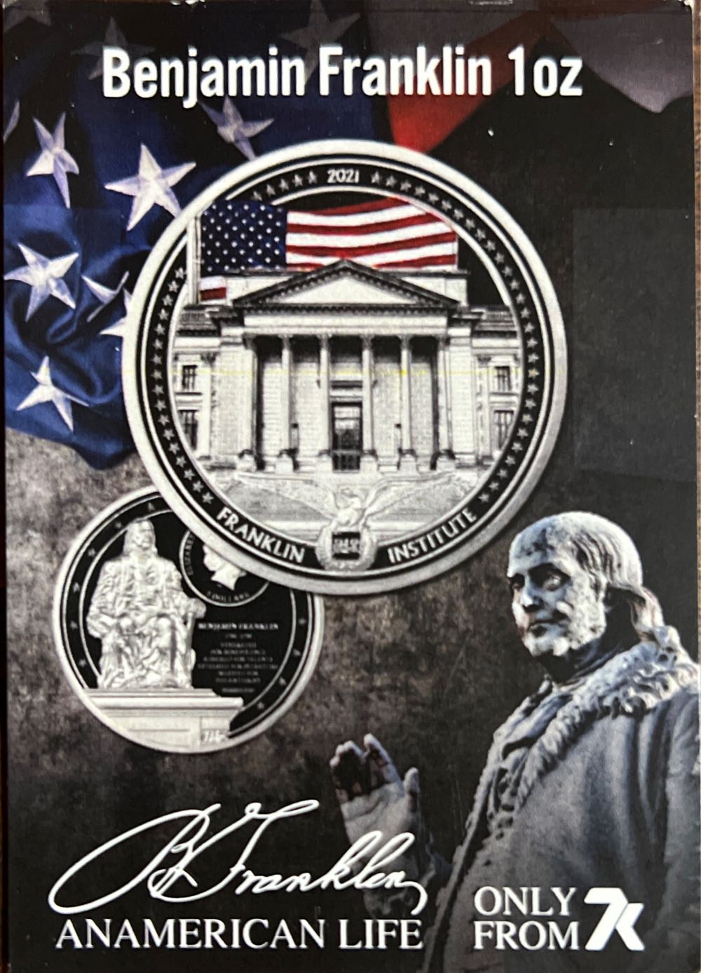 Benjamin Franklin-1oz American Life  coin collectible - Main Image 3