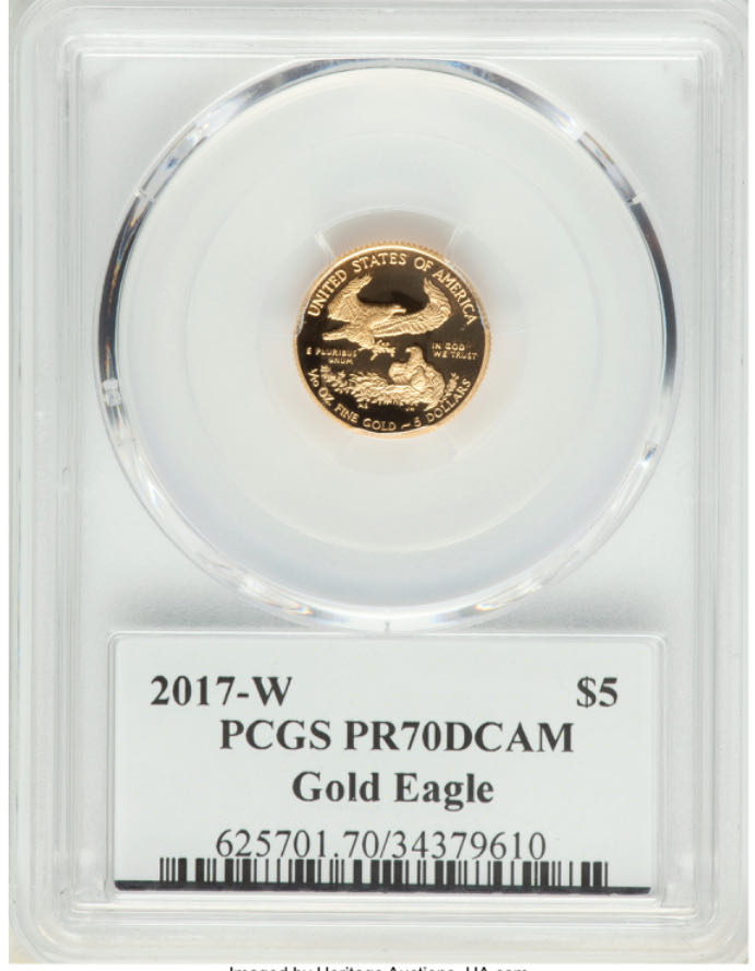 2017 W $5 Gold Eagle  coin collectible - Main Image 2
