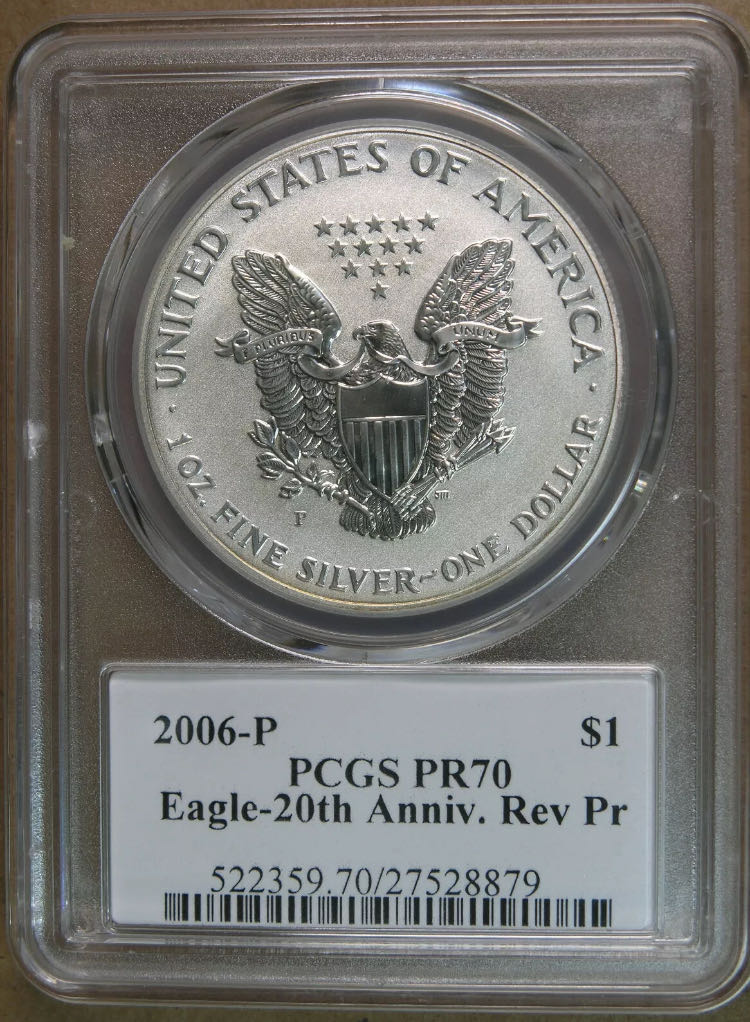 2006 P Silver Eagle  coin collectible - Main Image 2