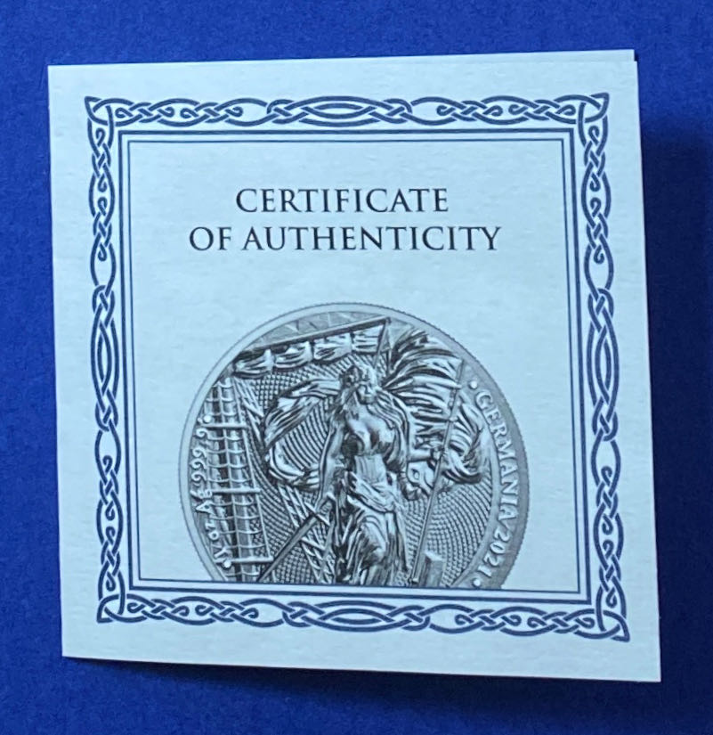 GRM - Lady Germania clutching an Imperial Sword  coin collectible - Main Image 3