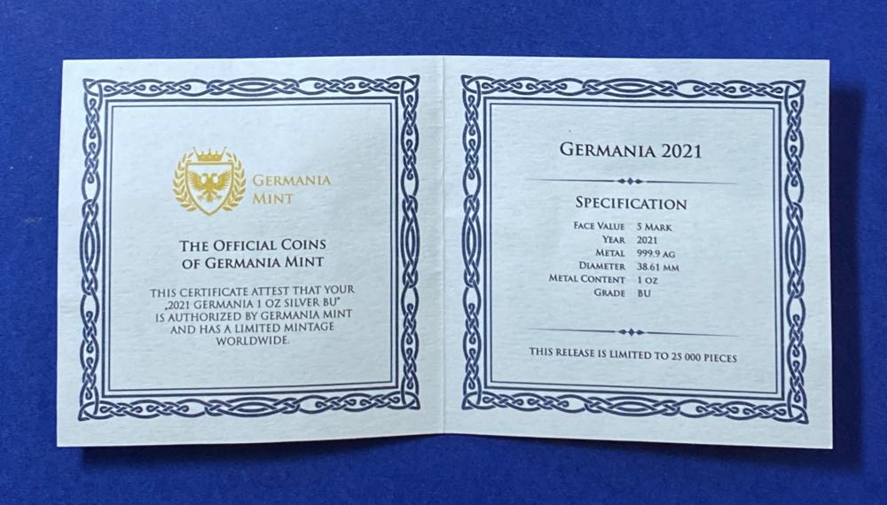 GRM - Lady Germania clutching an Imperial Sword  coin collectible - Main Image 4