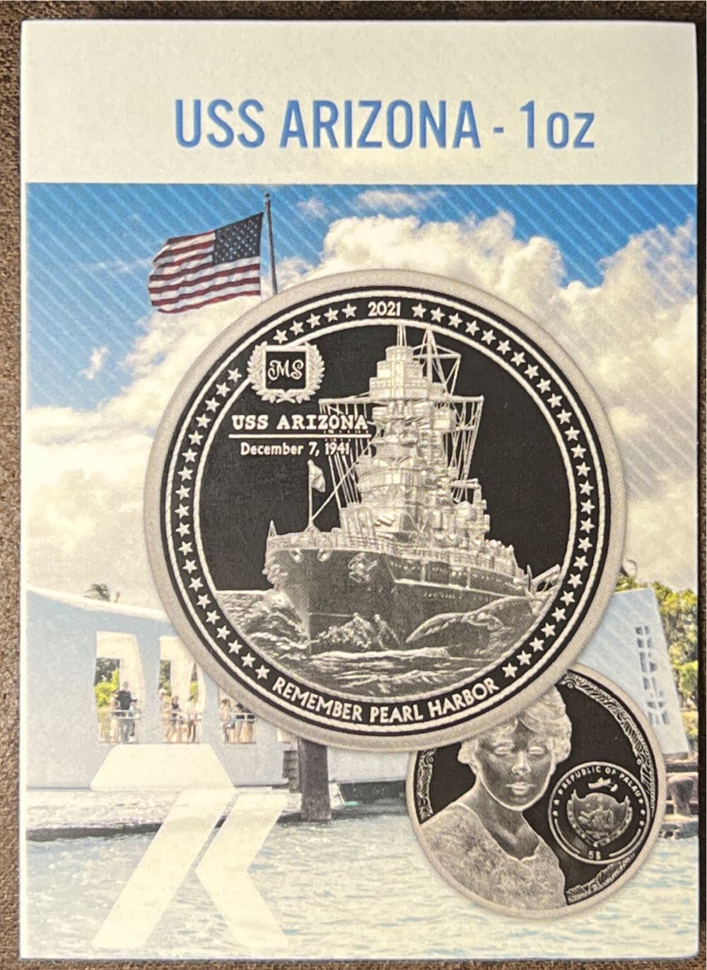 USS Arizona 80th Anniversary  coin collectible - Main Image 3