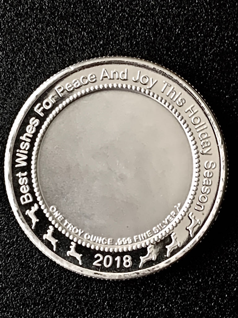 2018 Christmas Silver Round  coin collectible - Main Image 2