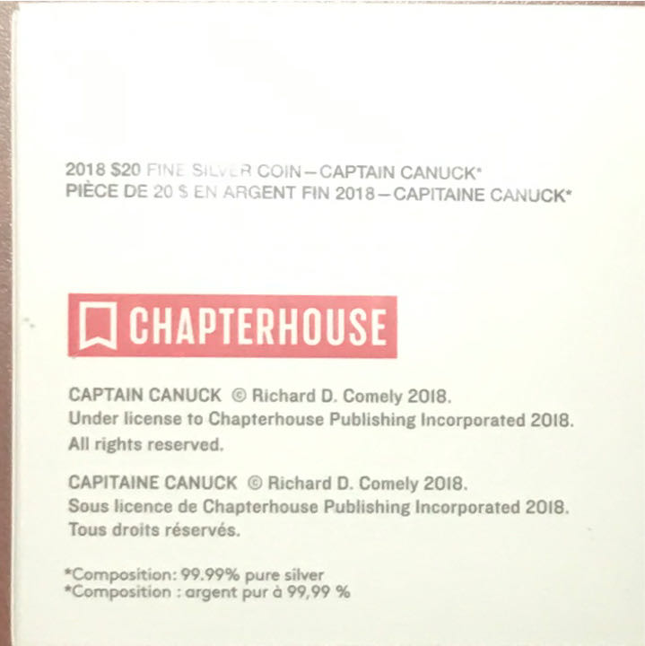 Captain Canuck Pure Silver Coin  coin collectible [Barcode 623932089013] - Main Image 3