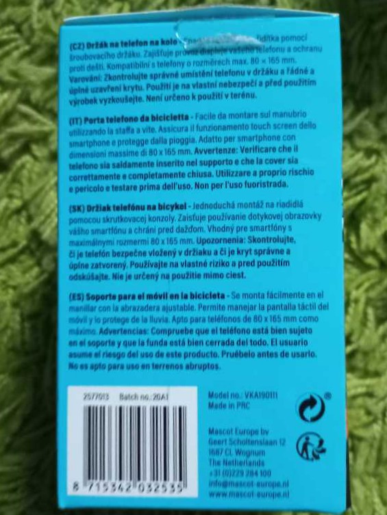 Bike Phone Holder Bicycle Smartphone Mount Regengeschutz Case Holder  coin collectible [Barcode 8715342032535] - Main Image 4