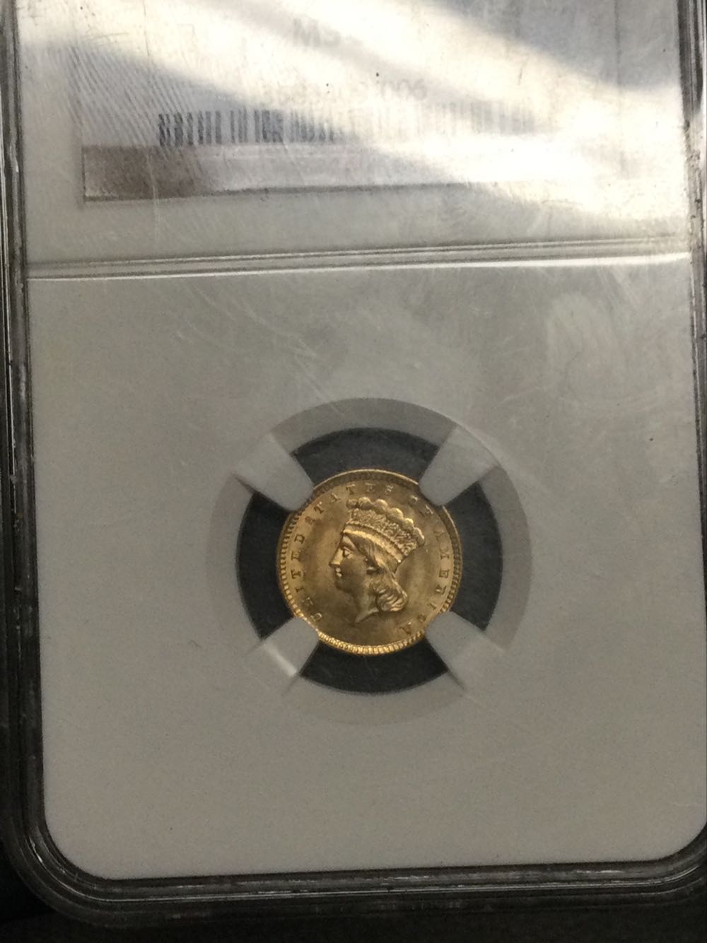 1857 Gold $1  coin collectible [Barcode 01754462003583409006] - Main Image 2