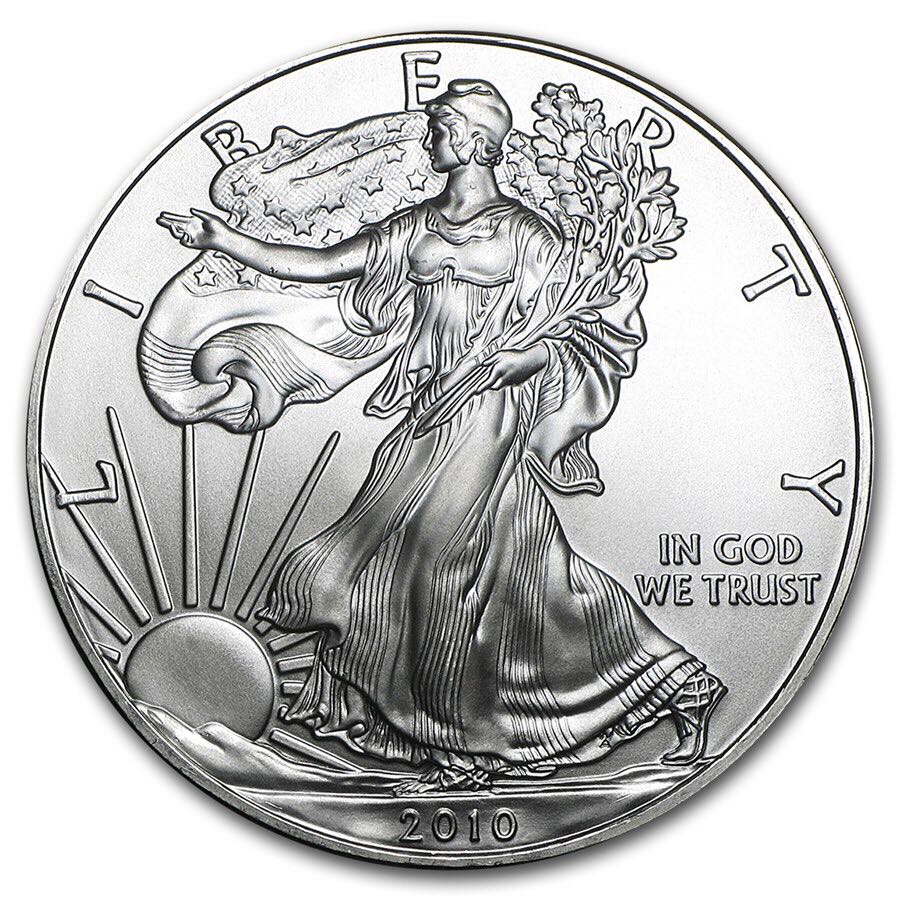 Silver Dollar American Eagle Unc - 2010 coin collectible - Main Image 1