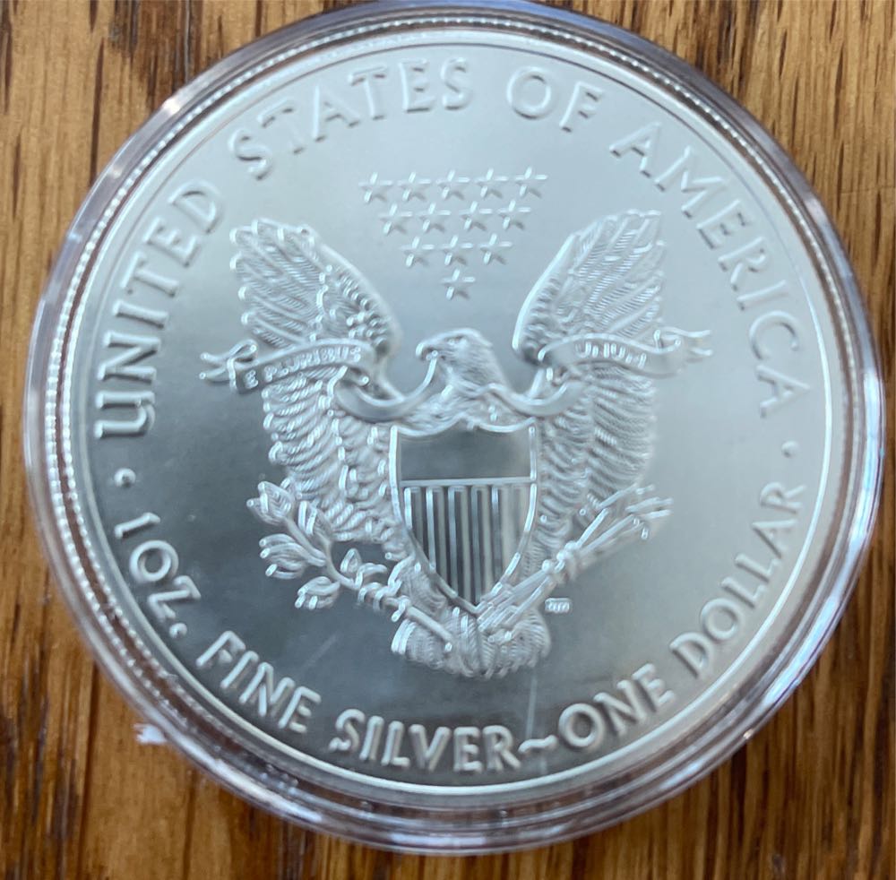 2020 US Mint American Eagle One Ounce Silver Uncirculated  coin collectible - Main Image 2