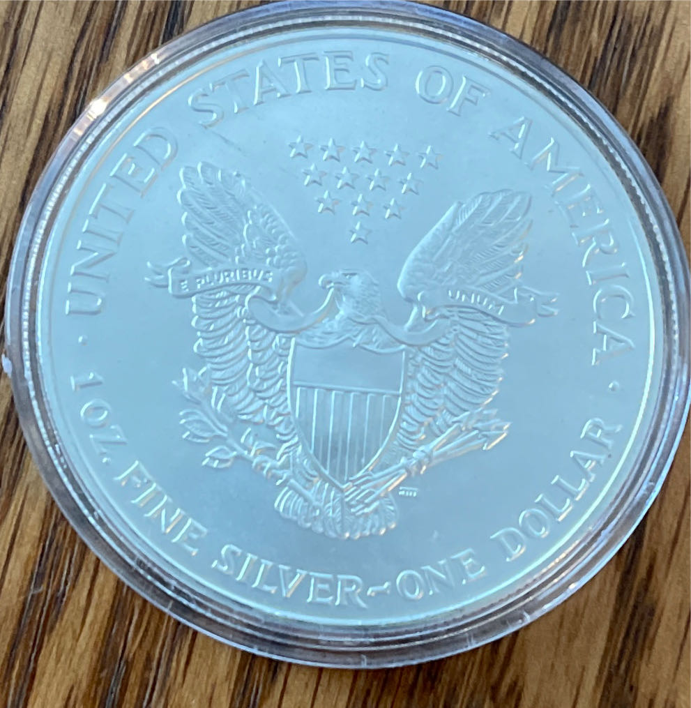 1995 US Mint American Eagle One Ounce Silver Uncirculated  coin collectible - Main Image 2