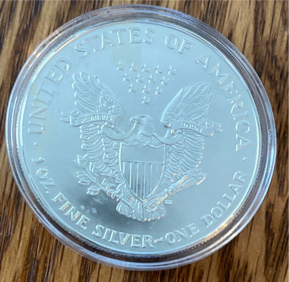 1994 US Mint American Eagle One Ounce Silver Uncirculated  coin collectible - Main Image 2