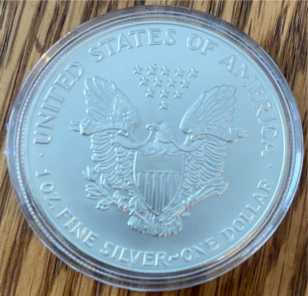 1991 US Mint American Eagle One Ounce Silver Uncirculated  coin collectible - Main Image 2