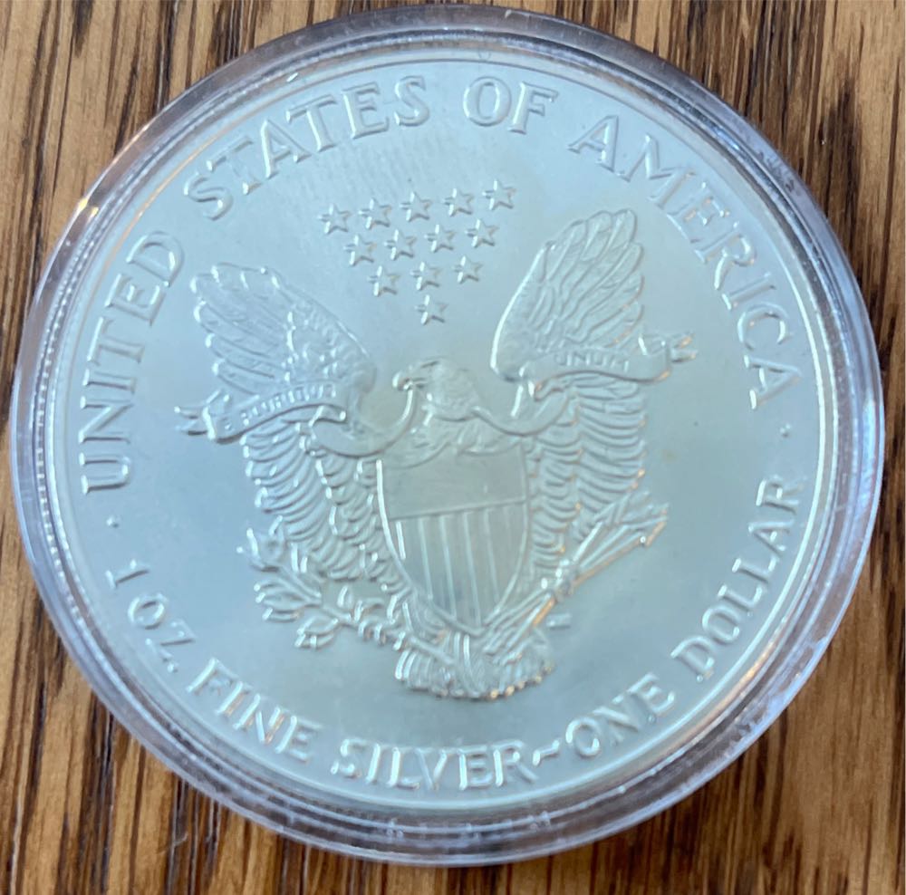 1986 US Mint American Eagle One Ounce Silver Uncirculated  coin collectible - Main Image 2