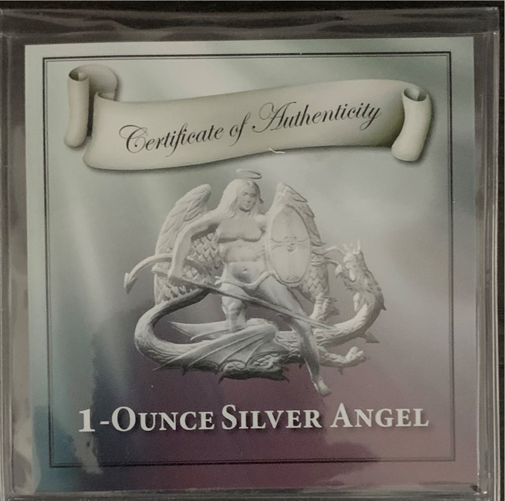 2014 1-OZ Silver Angel BU  coin collectible - Main Image 2