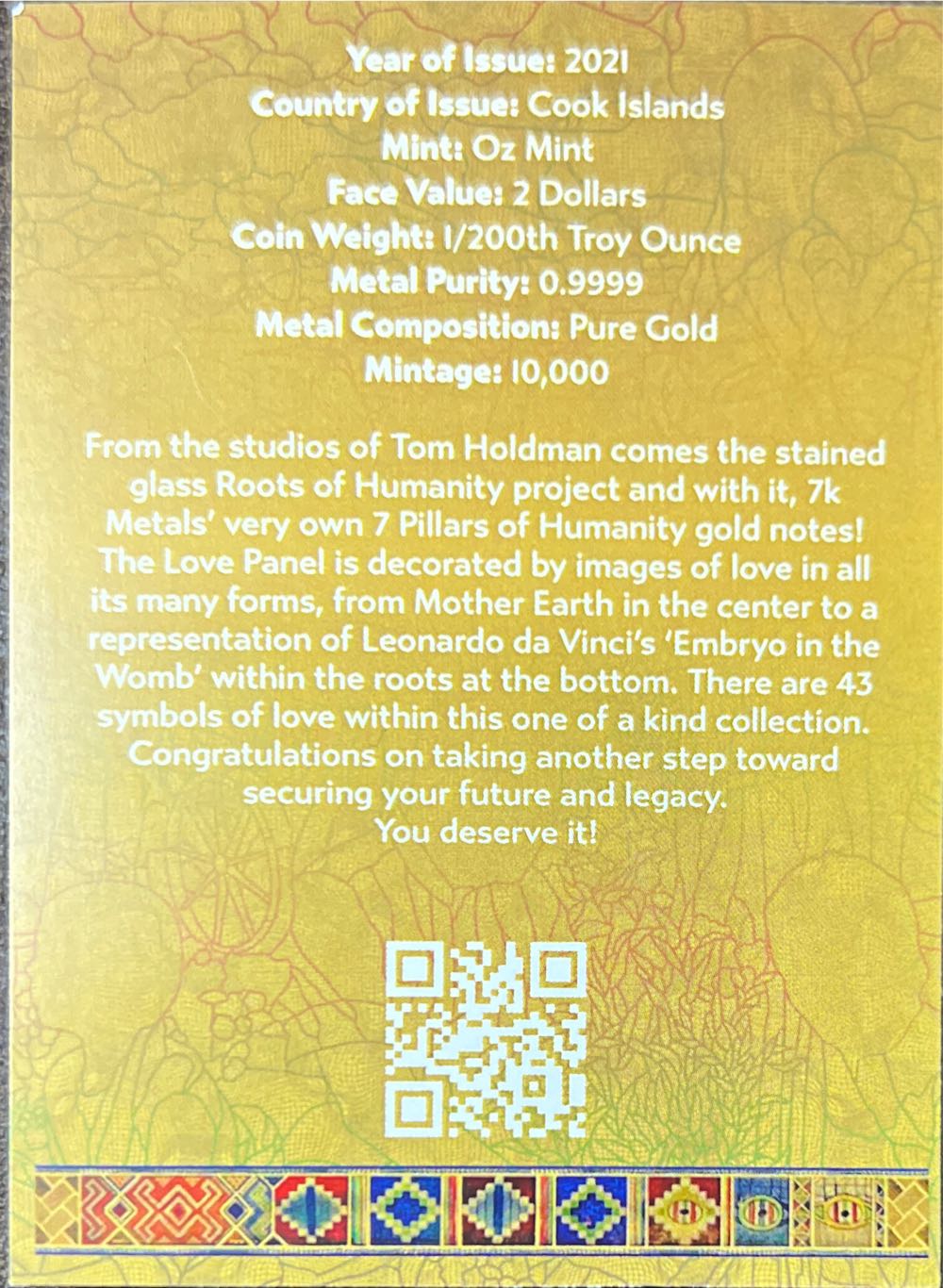 Pillars Of Humanity - Love  coin collectible - Main Image 4