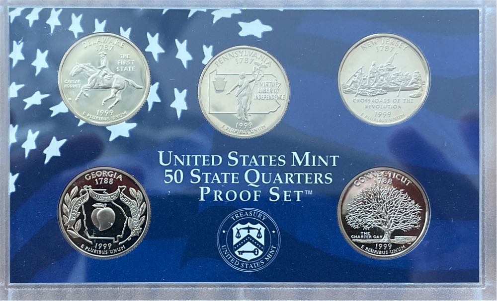 1999 US Mint 50 States Quarters Proof Set  coin collectible - Main Image 4