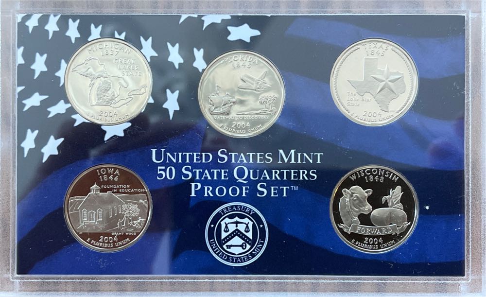 2004 US Mint 50 States Quarters Silver Proof Set  coin collectible - Main Image 4