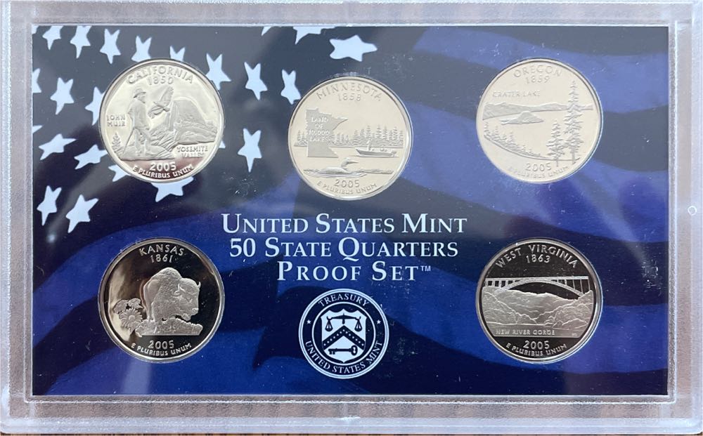 2005 US Mint 50 States Quarters Proof Set  coin collectible - Main Image 4