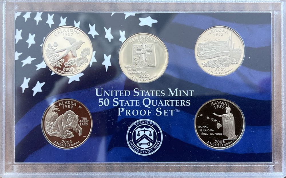 2008 US Mint 50 States Quarters Proof Set  coin collectible - Main Image 4