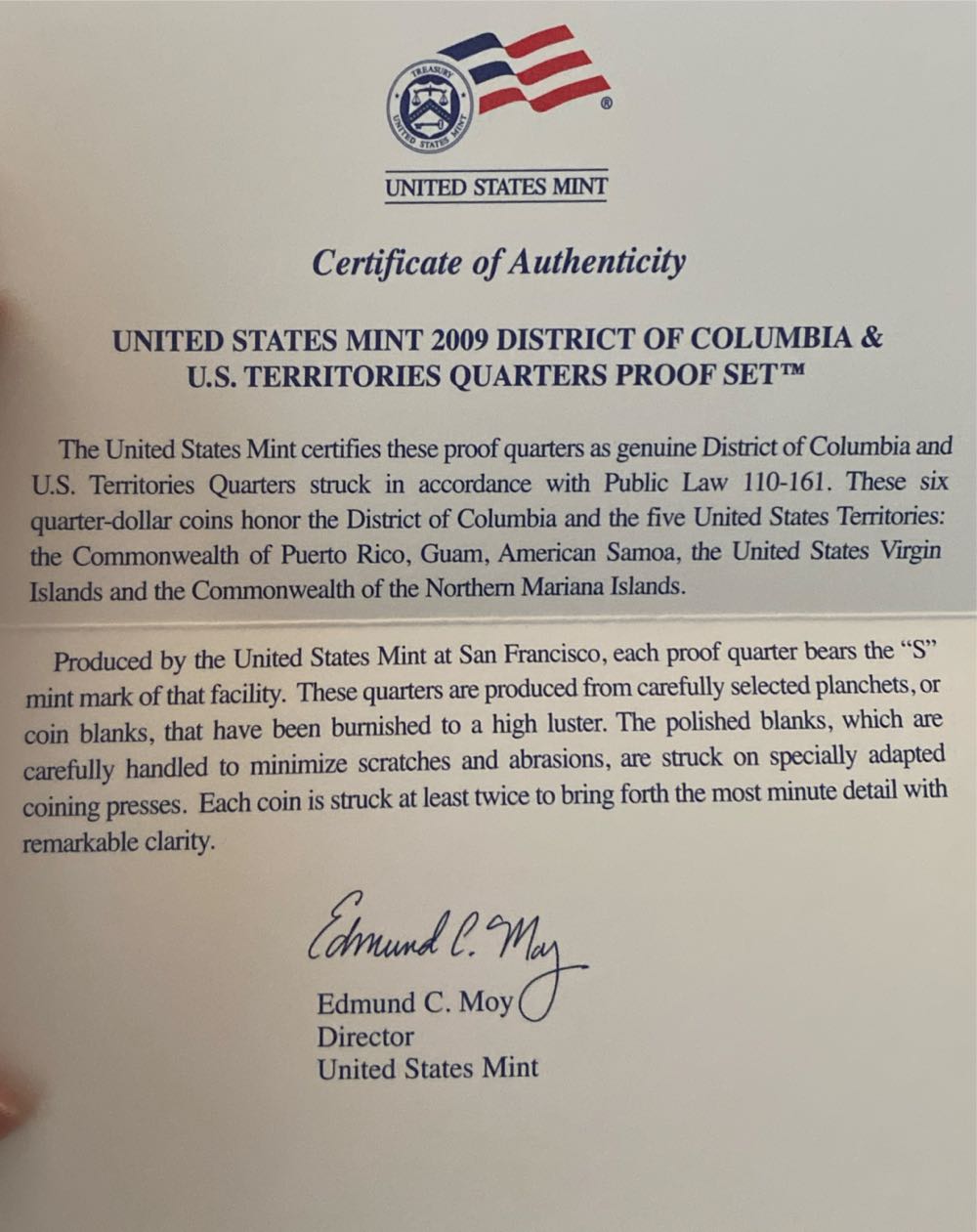 2009 United States Mint Quarters Proof Set 2009  coin collectible [Barcode 704785058736] - Main Image 4