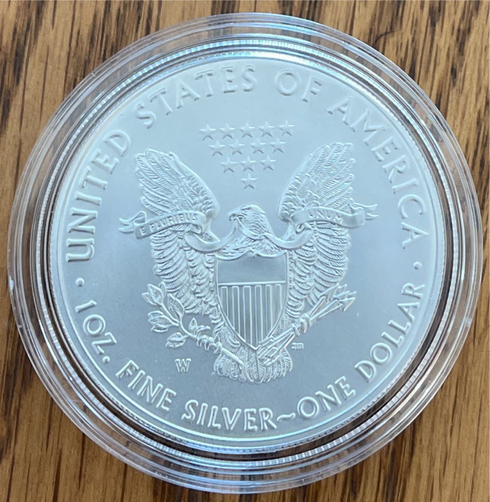 2020 W US Mint American Eagle One Ounce Silver Uncirculated  coin collectible - Main Image 3