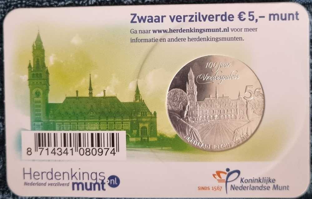 Vredespaleis Vijfje, Het  coin collectible [Barcode 8714341080974] - Main Image 2