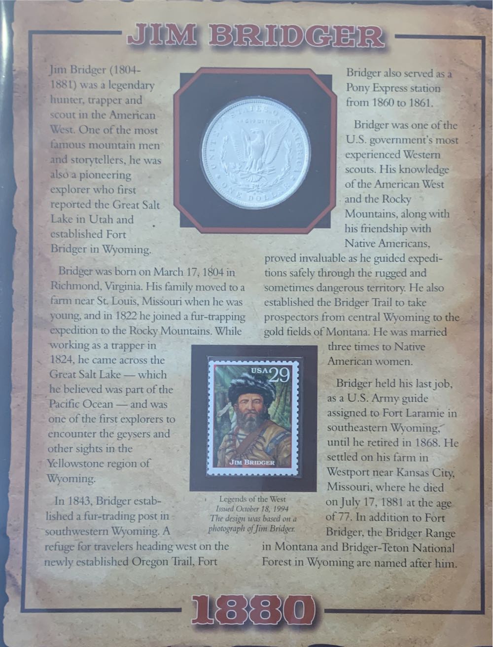 PCS: 1880 Morgan Silver Dollar  coin collectible - Main Image 2