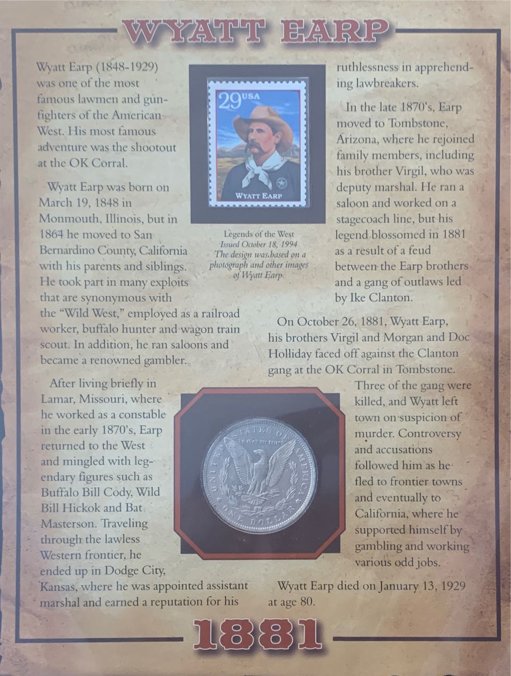 PCS: 1881 Morgan Silver Dollar coin collectible - Main Image 2