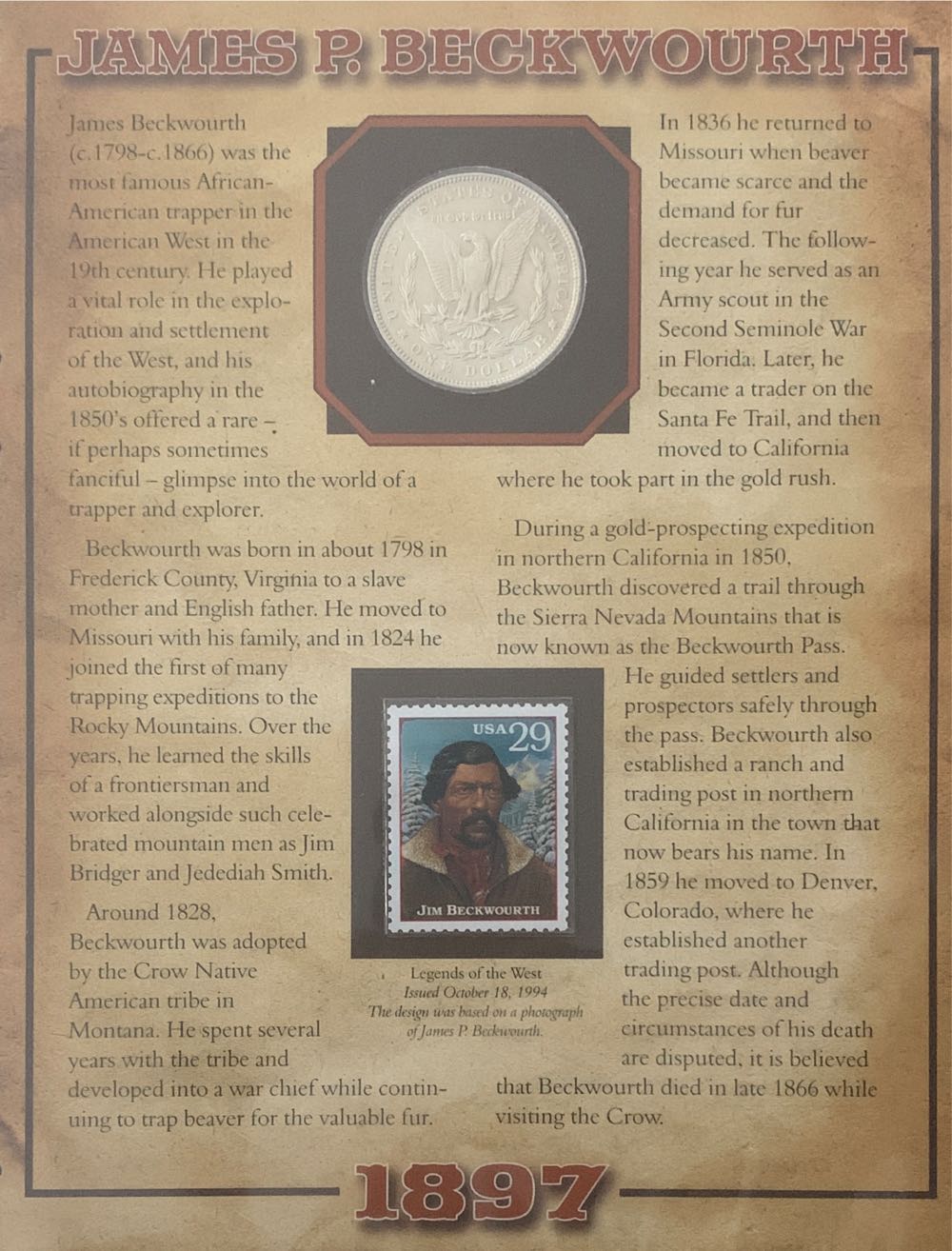 PCS: 1897 Morgan Silver Dollar  coin collectible - Main Image 2