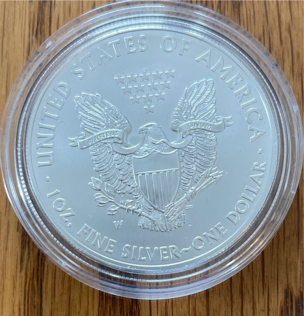 2015 W US Mint American Eagle One Ounce Silver Uncirculated  coin collectible - Main Image 3