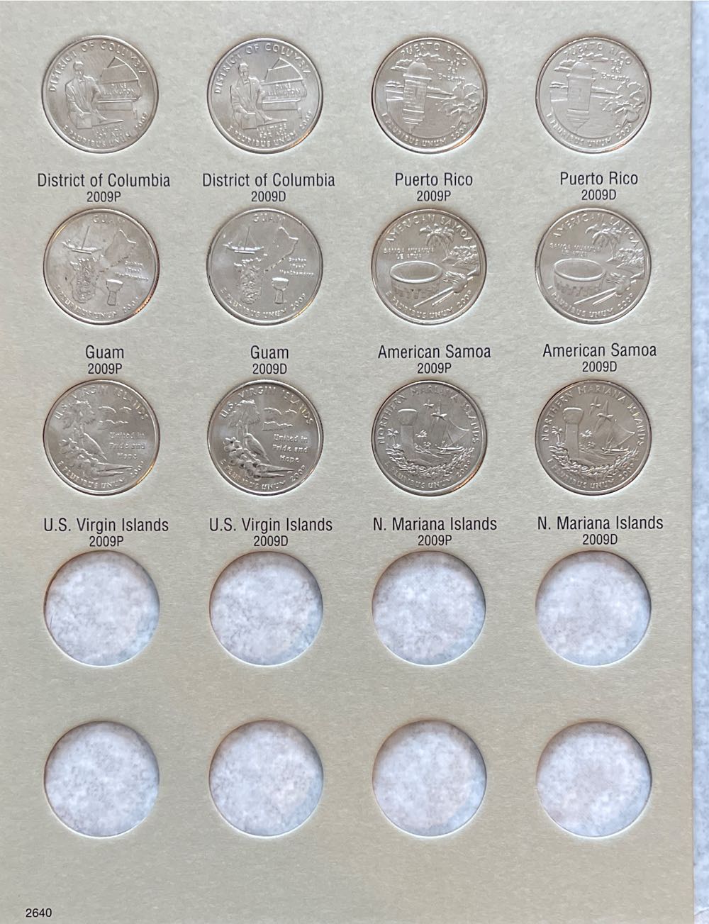 2009 US Territories Quarters P, D, S Mint  coin collectible - Main Image 2