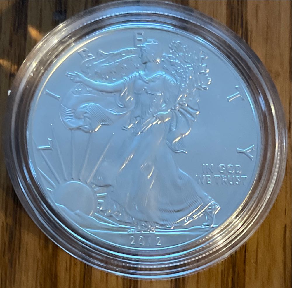2012 W US Mint American Eagle One Ounce Silver Uncirculated  coin collectible - Main Image 2
