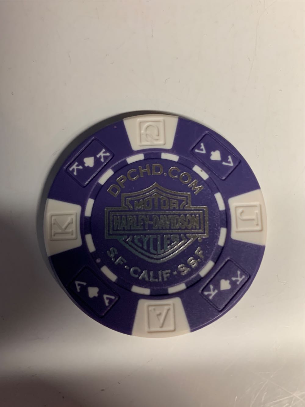 Poker Chip Dudley Perkins Harley Davidson  coin collectible - Main Image 2