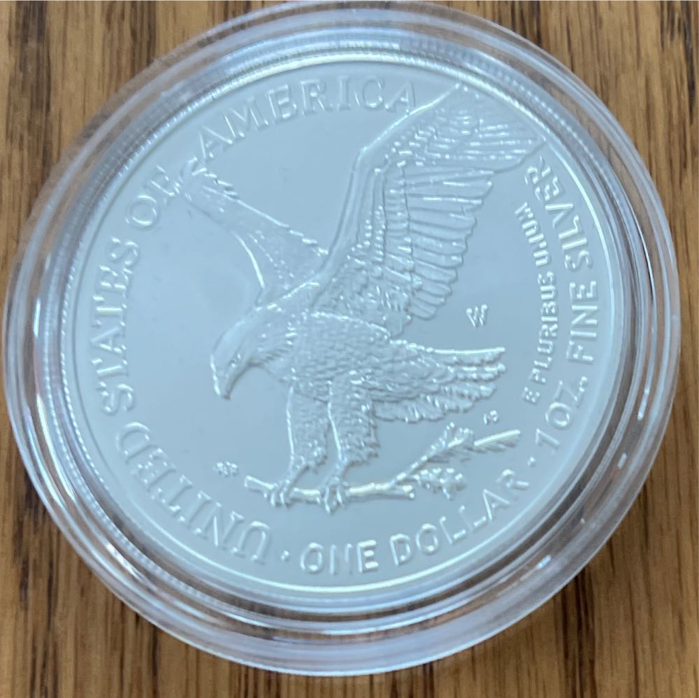 2021 W US Mint American Eagle One Ounce Silver Uncirculated  coin collectible - Main Image 3