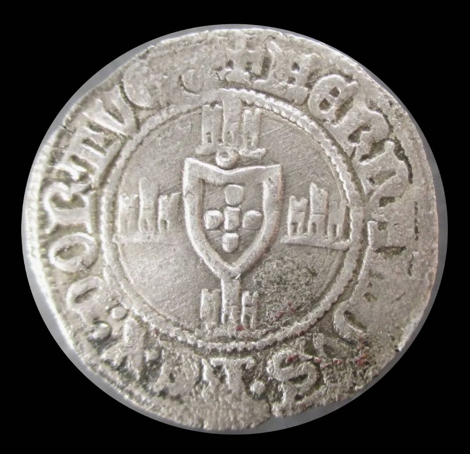 D. Fernando I, Grave (14 Dinheiros) 1367 - 1383  coin collectible - Main Image 2