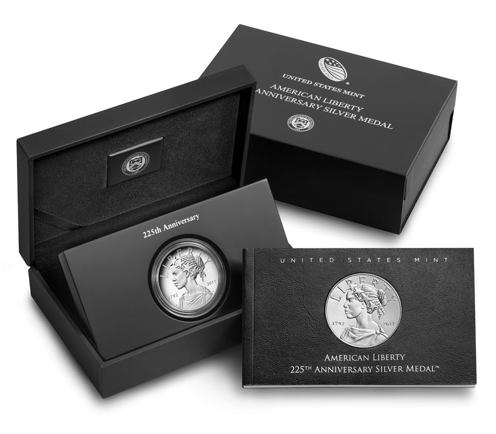 2017 225th Anniversary American Liberty High Relief Silver Medal  coin collectible - Main Image 4