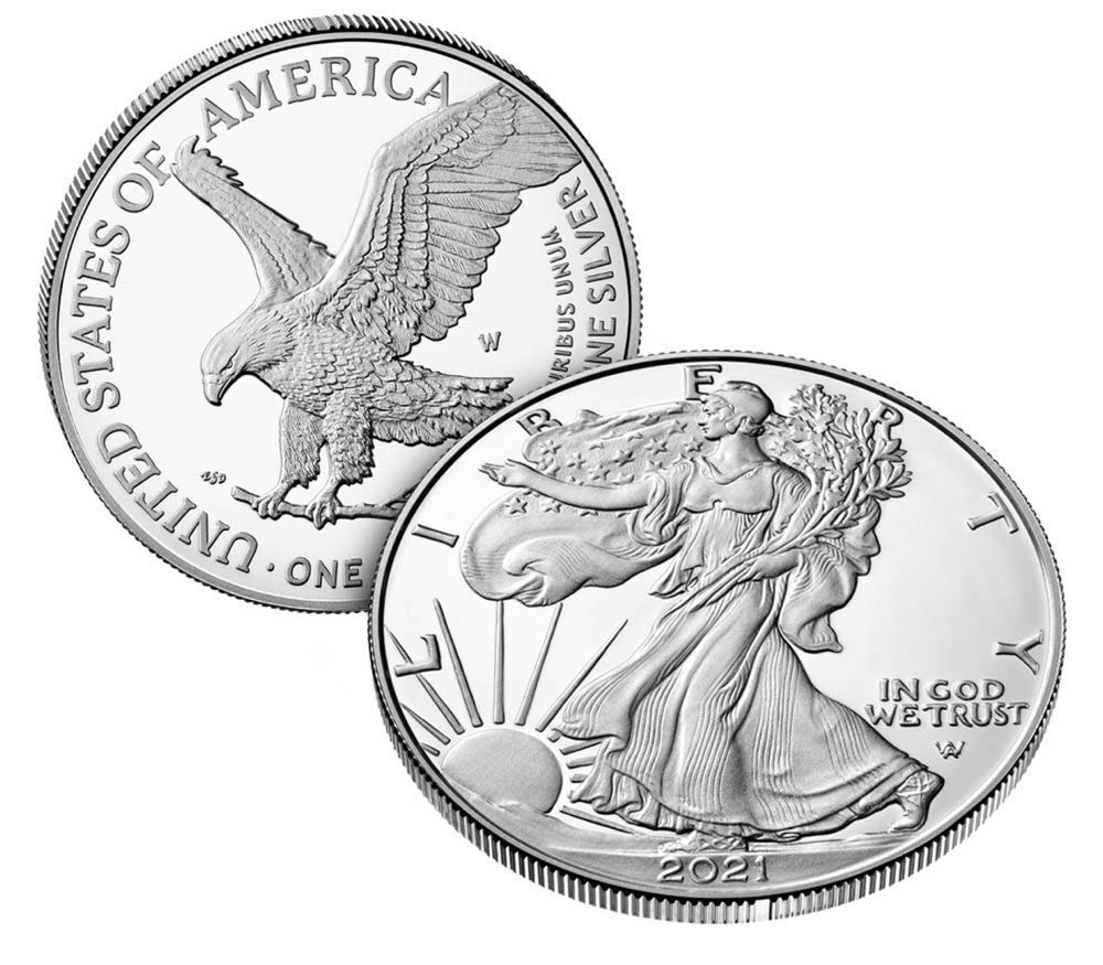 Dollar Silver Eagle PR W T2  coin collectible - Main Image 3