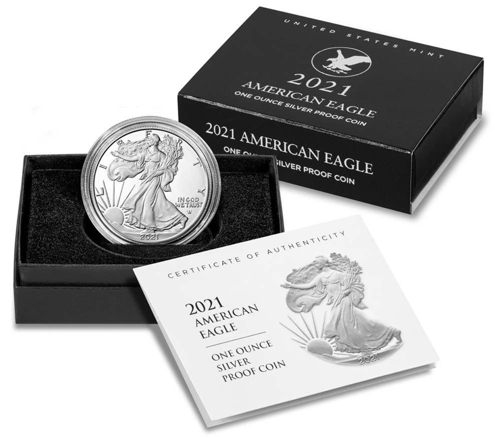 Dollar Silver Eagle PR W T2  coin collectible - Main Image 4