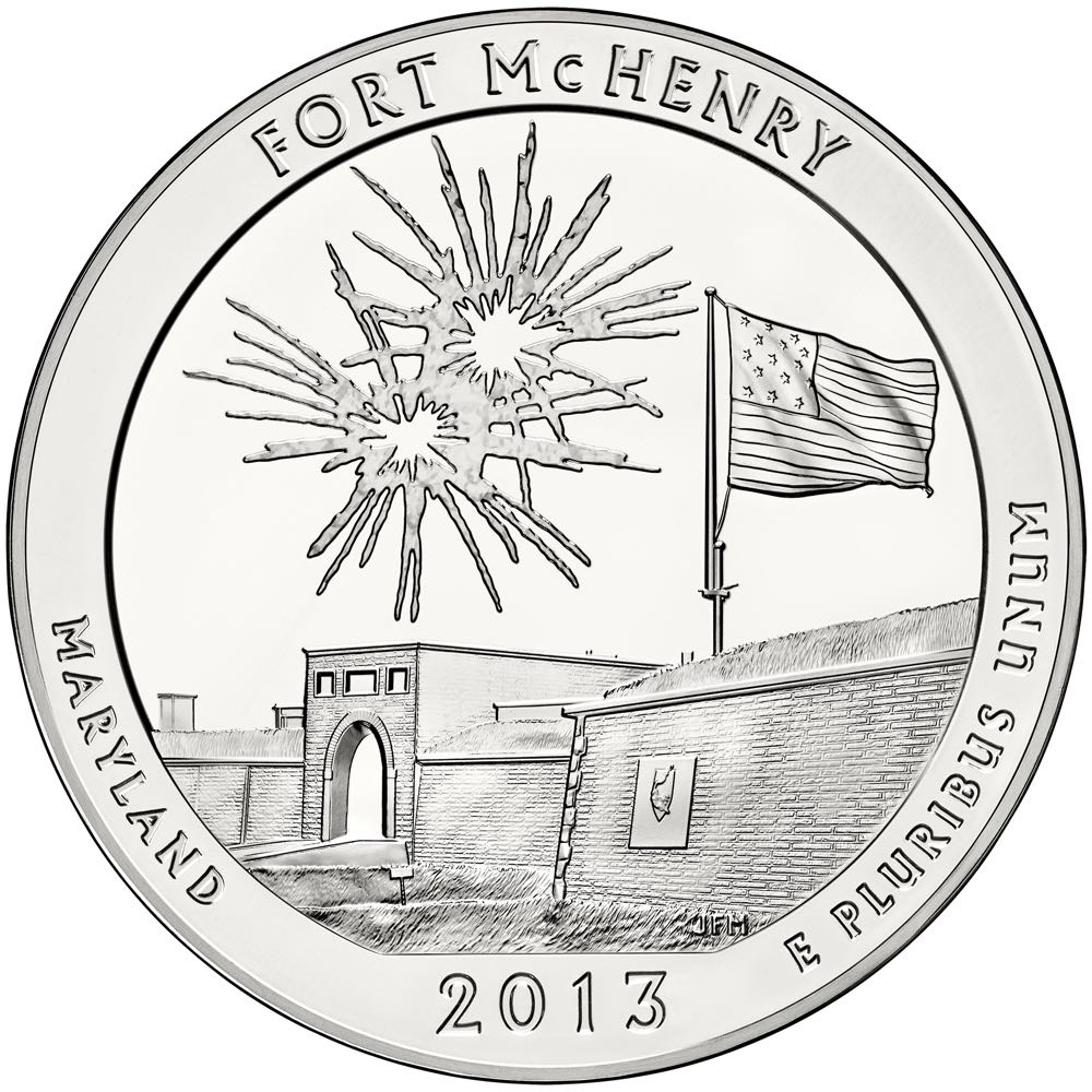2013 Quarter - Fort McHenry Maryland Proof - S  coin collectible - Main Image 2