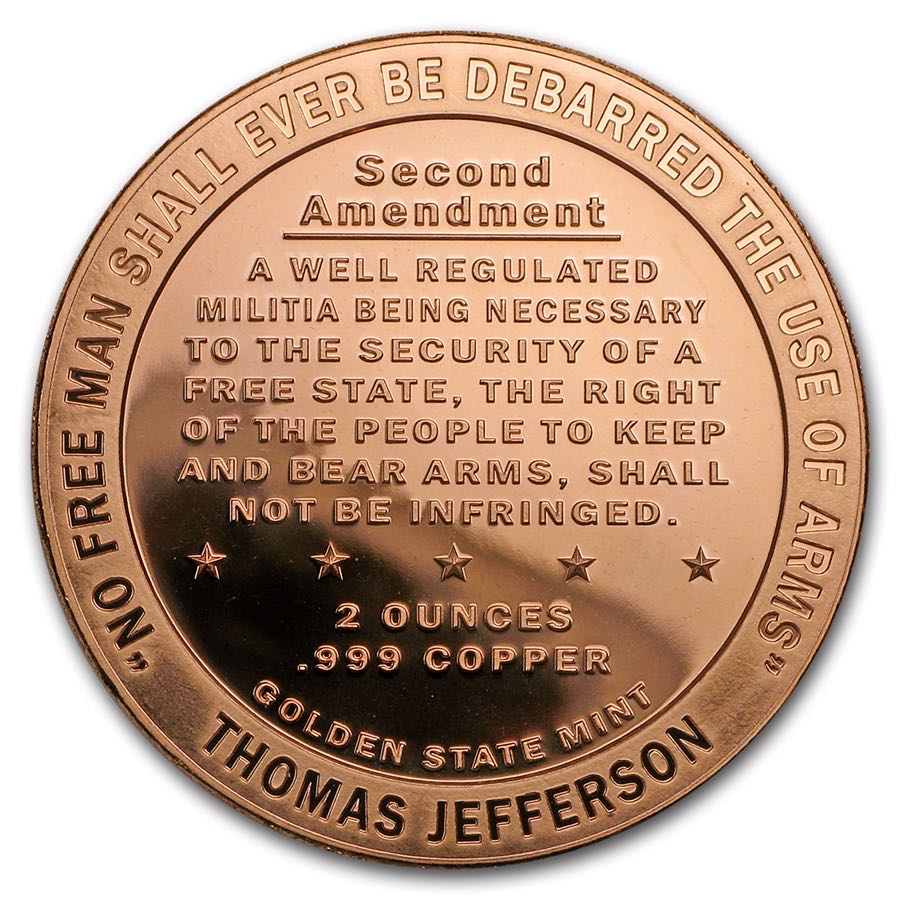 Second Amendment - Copper Round Medium  coin collectible - Main Image 2
